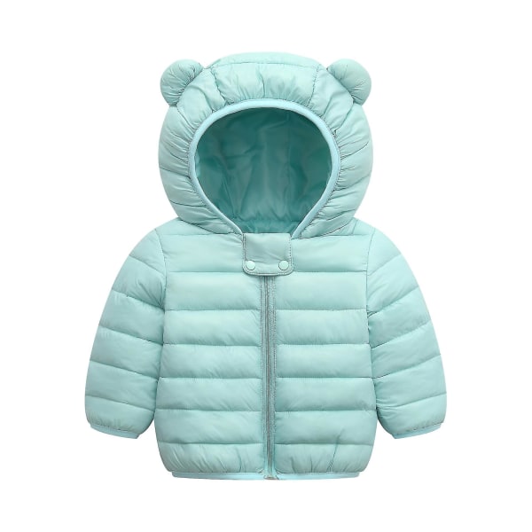 Barn Pojkar Flickor Vinter Pälsfodrad Parkas Kappa Vadderad Varm Dunjacka Ytterkläder Grön Green 120cm