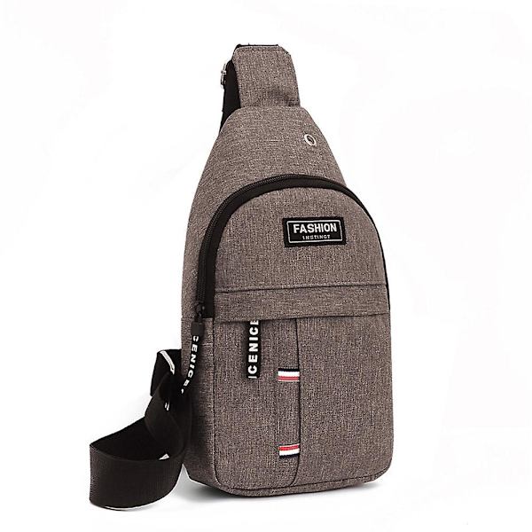 Fashionabel axelväska för män Crossbody-väska Casual Messenger Bag Bröstväska Khaki