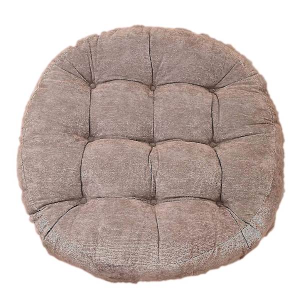 Rund Solid Farge Gulvpute, Tuftet Meditasjonspute Kompatibel Med Sitteplasser På Gulv Tykk Sittepute Meditasjonspute Kompatibel Med Yoga L Grey
