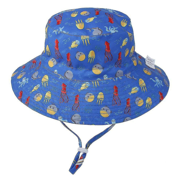 Baby Solhatt Summer Beach Upf 50+ Solskydd Baby Boy Hattar Toddler OCTOPUS S