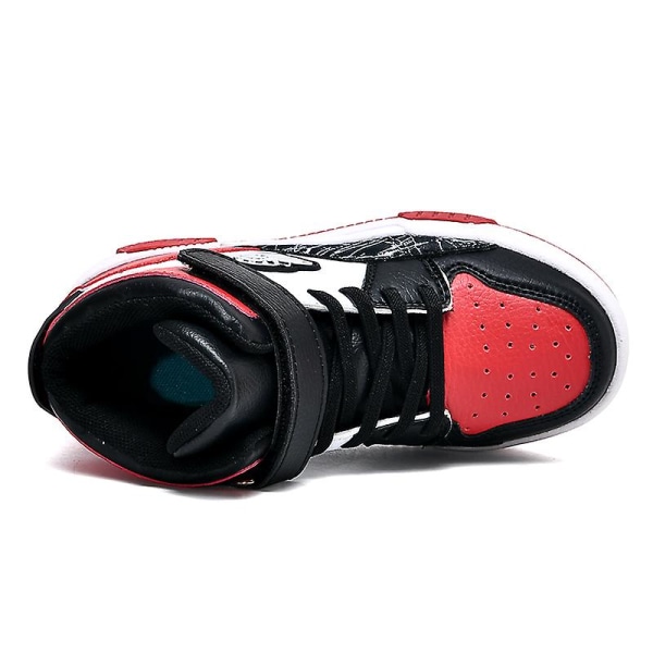 Barnesko Pustende Gutter Jenter Skateboardsko Løpesko 909 BlackRed BlackRed 32