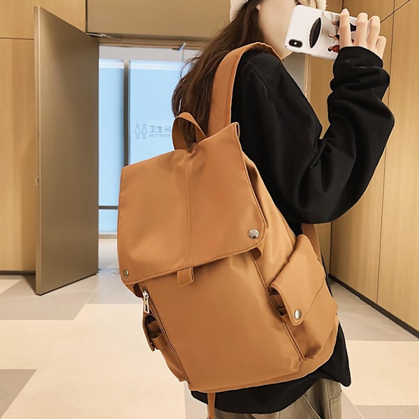 Campusryggsäck för gymnasieelever, stor affärsryggsäck för daglig studieanvändning av skolelever Coffee Color