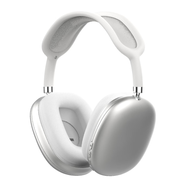Hodetelefoner Støyreduserende Musikk Hodetelefoner Stereo Bluetooth-kompatible Hodetelefoner silver