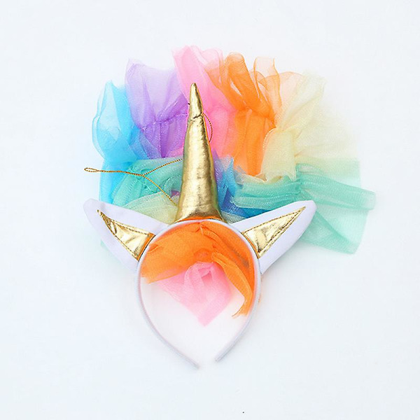 Jente Enhjørning Fest Prinsesse Cosplay Kostyme Fancy Kjole Sett Multicolour 4-5 Years