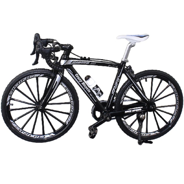 Mini Cykel Model Legetøj Legering Plast Nedkørsel Mountainbike Legetøj Gaver Til Drenge Bend The Bike Black