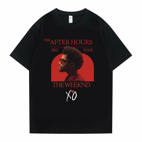 The After Hours  Tour The Weeknd X'o Grafisk T-shirt Herr Nyhet Bomull T-shirts Herr Dam Mode Sommar Oversize T-shirt Black S