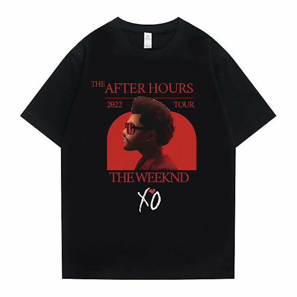 The After Hours Tour The Weeknd X'o Grafisk T-skjorte Mann Nyhet Bomulls T-skjorter Menn Kvinner Mote Sommer Oversized T-skjorte Red M