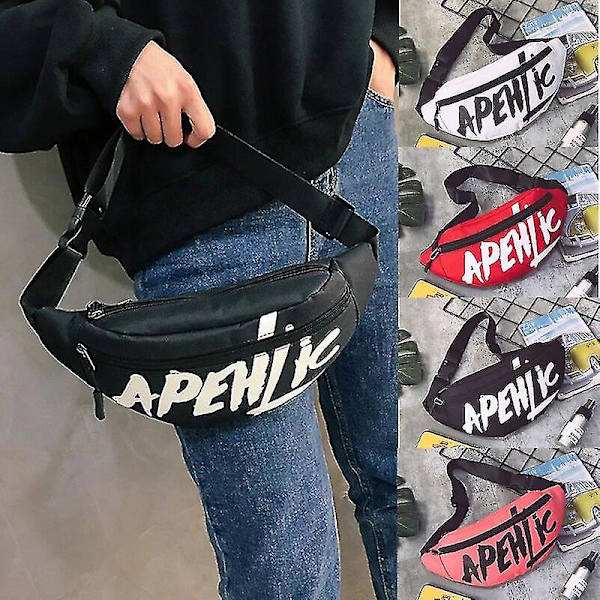 Midjeväska Bälte Resväska Handväska Bröstväska Bullet Pack Messenger Crossbody Axelväska red-2