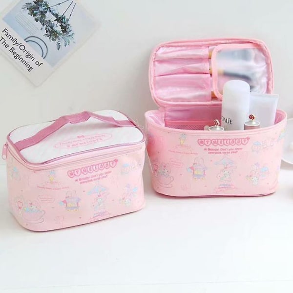 Sanrio Kosmetiktaske Cinnamoroll Kuromi Mymelody Kawaii Kosmetiktaske Høj kapacitet Multifunktionel Vasketaske Ins Opbevaringstaske 18 X 11 X 11cm C