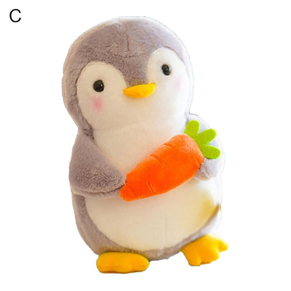 25cm Tecknad Pingvin Med Frukt Grönsak Plysch Gosedjur Barn Present Mjuk Docka_a_hf C