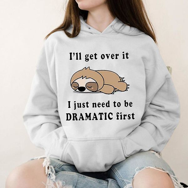 Modetrykt Pullover Hættetrøje Casual Tyk Plys Varmende Top Til Kvinder Mænd Unisex L Khaki