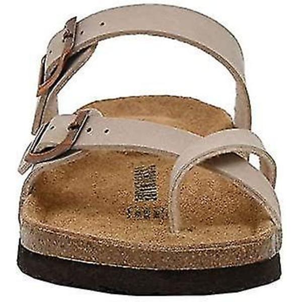 Sandaler med sklisikker såle for kvinner, korkfotseng, justerbare Beige 39
