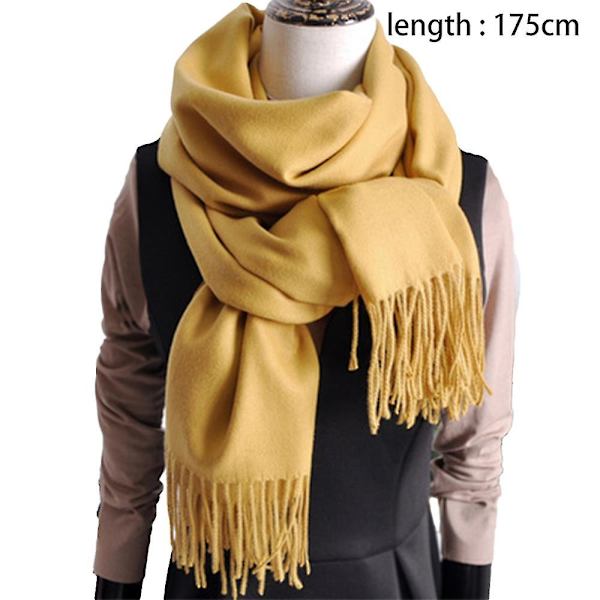 Dame Tørklæde Tæppe Tørklæde Dame Cashmere Følelse Cashmere Sjal Turmeric