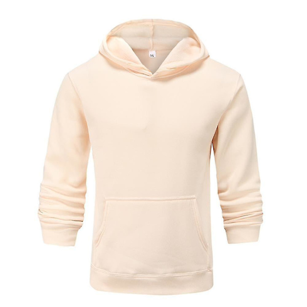 Miesten Naisten Pitkähihainen Hupullinen Paita Urheilu Pusero Topit Khaki 2XL