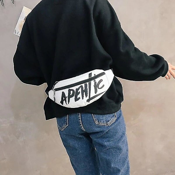 Midjeväska Bälte Resväska Handväska Bröstväska Bullet Pack Messenger Crossbody Axelväska WHITE