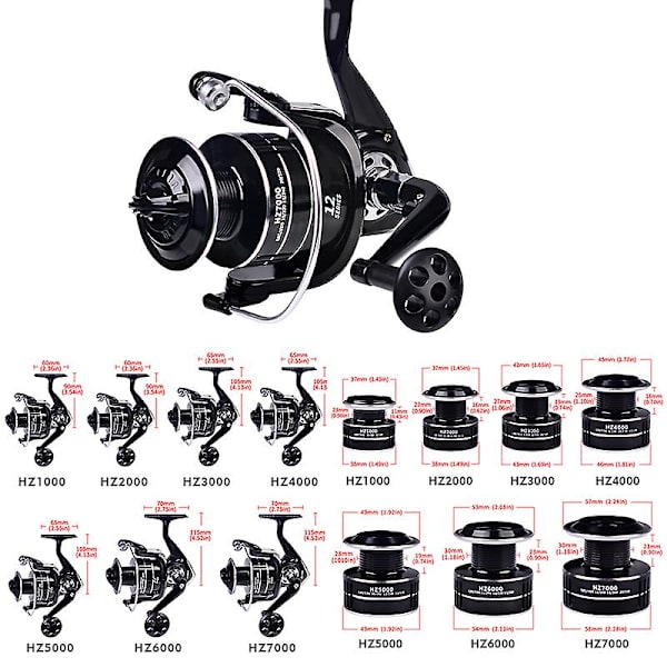 Metal Line Cup Fiskesnelle Letvægts Baitcast Hjul Professionelt Fisketilbehør Til Udendørs Brug HZ5000