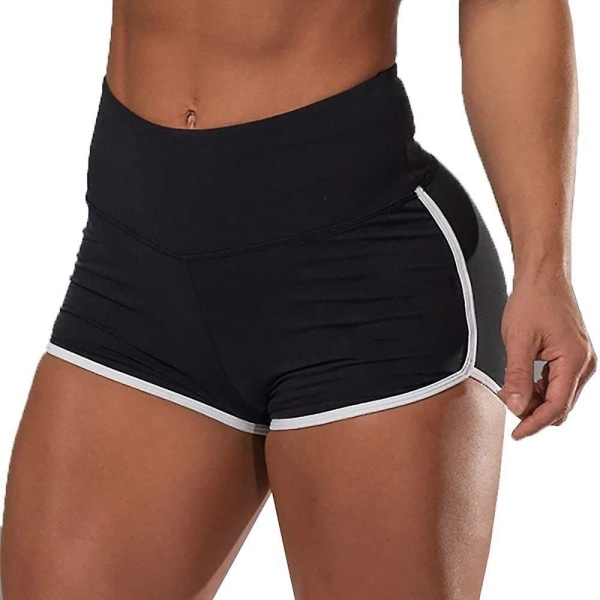 Träningsshorts för Kvinnor Hög Midja Butt Lifting Texturerade Booty Byxor För Yoga Blue S