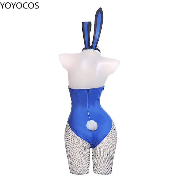 Yelan Bunny Cosplay Kostymer Genshin Impact Cosplay Anime Halloween Spill Jenter Gaver Blue L