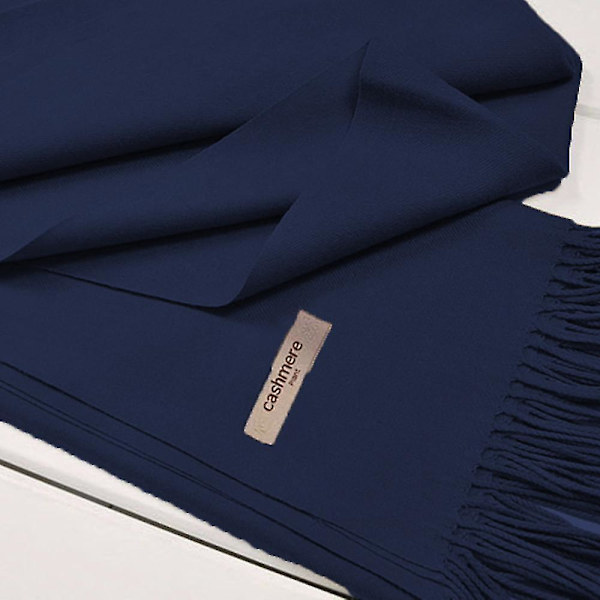 Dame Tørklæde Tæppe Tørklæde Dame Cashmere Følelse Cashmere Sjal Navy blue