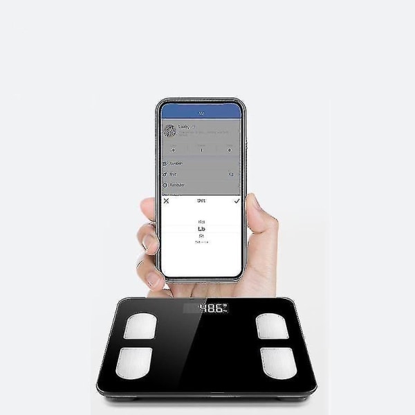 Smart Elektronisk LED Digital Våg White