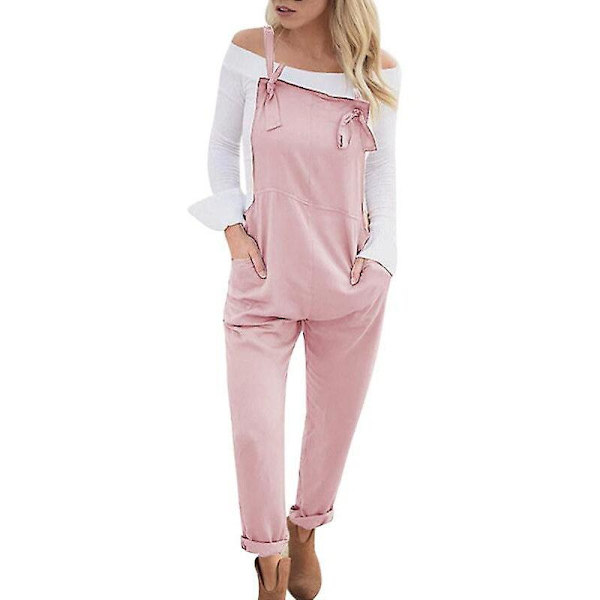 Løse graviditetsbukser, selebelte med smekke for gravide kvinner Dark Grey M