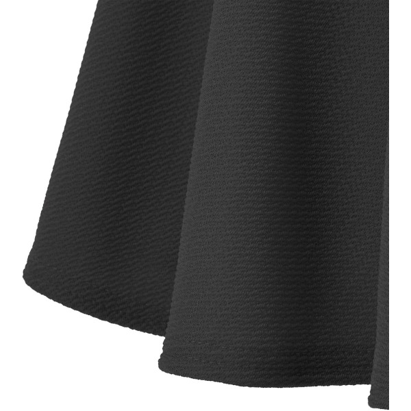 Dame Basic Alsidig Strækbar Udsvinget Casual Mini Skater Nederdel Black M