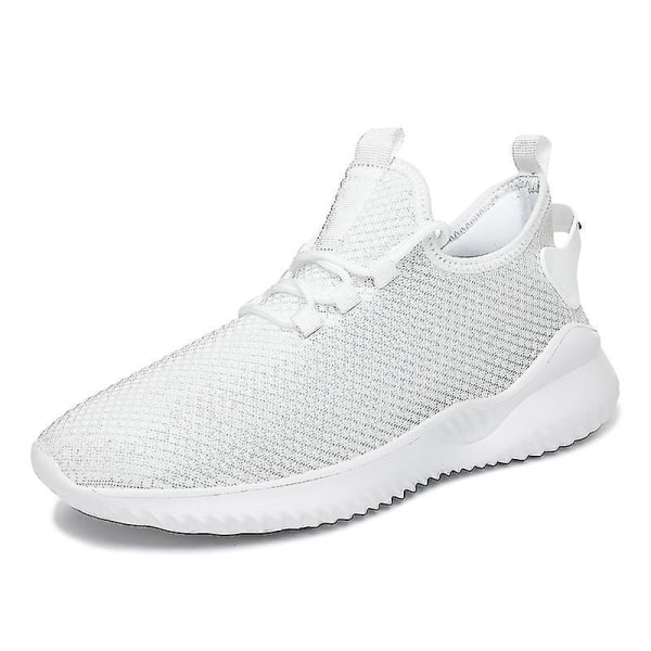 Herre Sneakers Løpesko Tennissko Lett Pustende Sport Atletisk 3cf1003 White 43
