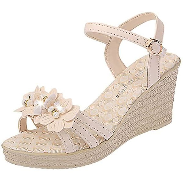 Dam Sandaler-all-match Plattform Lätta Sandaler Beige 38