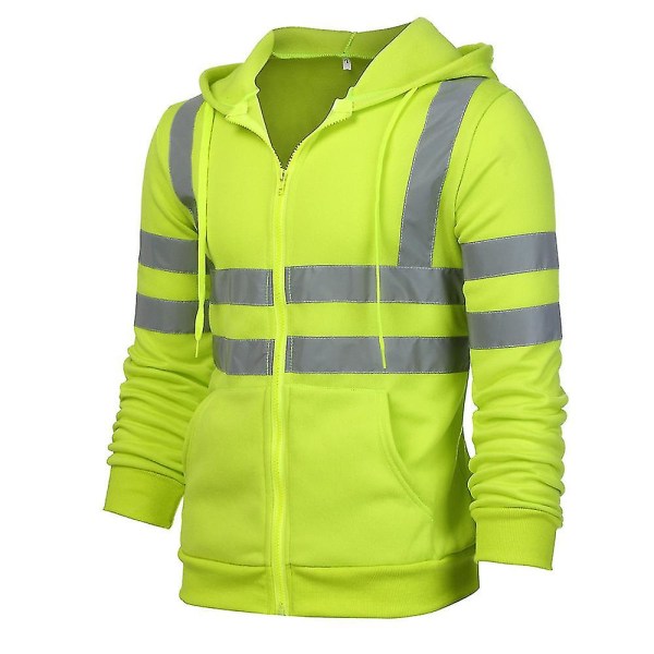 Reflexrandiga arbetskläder för män inom renhållning Green 3XL