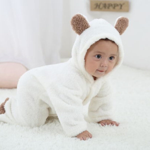 Nyfödd Romper Jumpsuit med Huva Bekväm att Bära med Söt Djurdesign för Födelsedagspresenter och Nyårspresenter Purple 0-3m