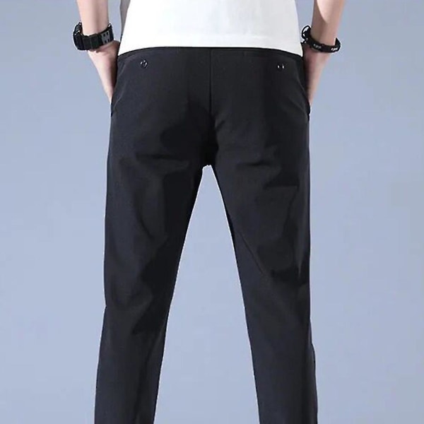 Golfbyxor för män Snabbtorkande Långa Bekväma Fritidsbyxor Med Fickor Dark Grey 28