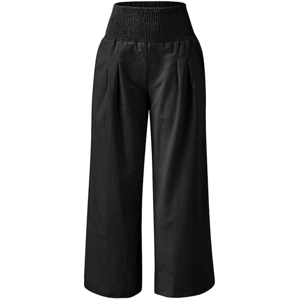 Naisten joogahousut taskuilla urheiluun, urheiluun, sopivat ystävien tapaamisiin Black 2XL