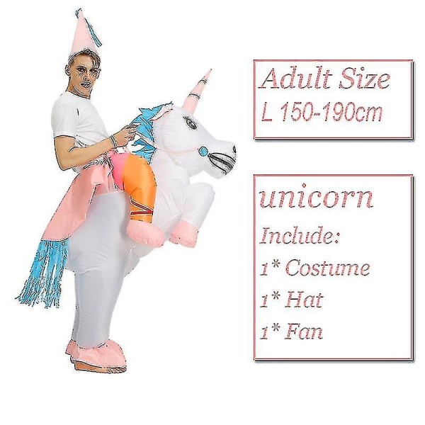 Utomjordisk dräkt Uppblåsbar kostym Cosplay Rolig kostym Festdräkt Finklänning Halloween kostym för vuxna barn Jd4 Unicorn Adult Size