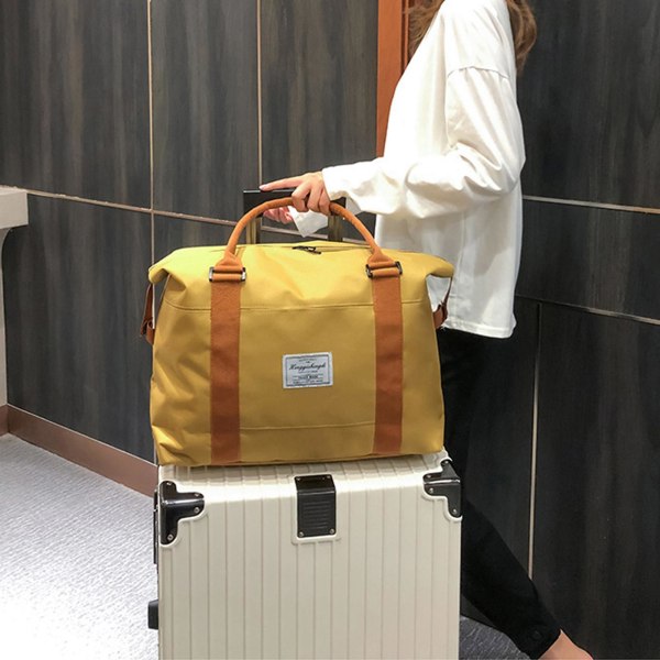 Canvas skuldertasker til damer, tør og våd adskillelse, tote taske til kontorarbejde og skolebrug Blue