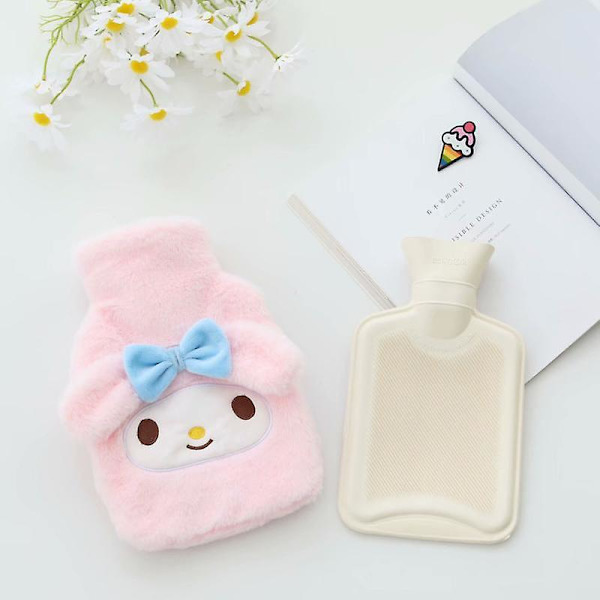Kawaii Plysch Min Melodi Kuromi Varmvattenflaska Anime Mjuk Kanel Cartoon Plushie Vinter Varma Värme Hand Fötter Värmare Gåvor Leksaker melody