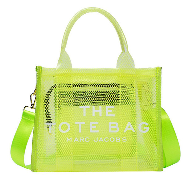 Dam Tote Väska, Genomskinlig Mesh Handväska Med Dragkedja Crossbody Väska För Kontor Resor Skola Strand Green