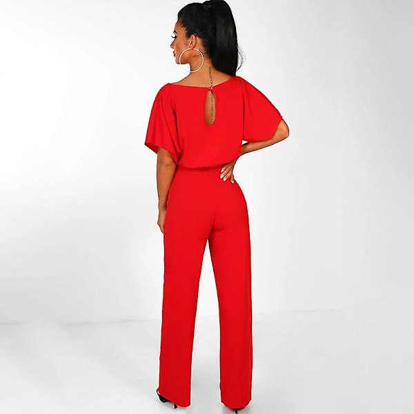 Dam Jumpsuit Casual Vida Ben Dam Aftonfest Lång Playsuit Red L