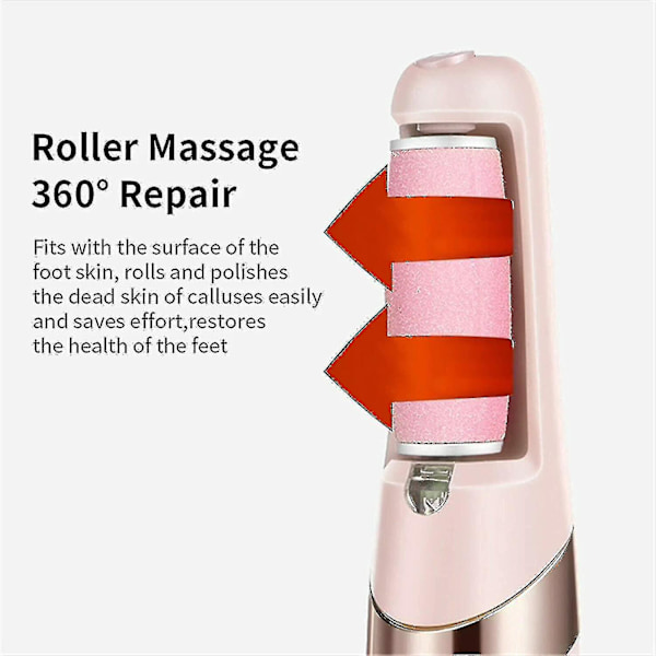 Elektrisk Fodfil Callus Remover Genopladelig Fod Callus Remover Med 2 Rullehoveder Fodpleje Til Død Hud