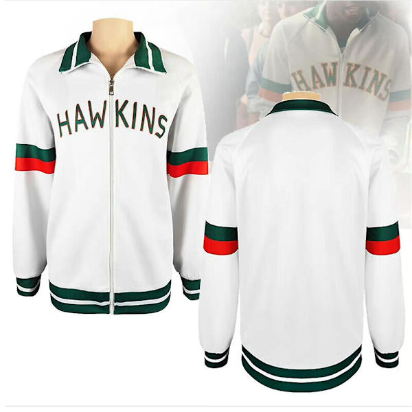 Stranger Things 4 Hawkins Skole Kostume Lucas Mike Halloween Cosplay Lynlås Basketball Team Jakke 2XL