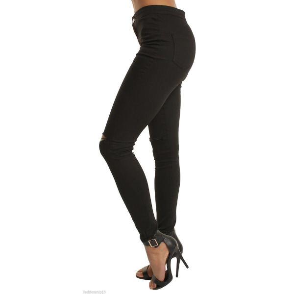 Högmidjade jeans för dam, elastiska jeans för dam, lämpliga för vardagsbruk Blue M