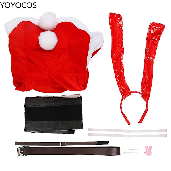 Amine Sakurajima Mai Cosplay Kostymer Jul Kanin Cosplay Halloween Sexig Söta Kanin Flicka Seishun Buta Yarou Wa Suit Black XL