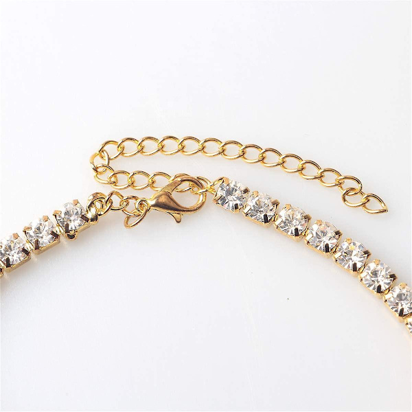 Sommerfugle ankelkæde til kvinder og teenagere, 18k guld / hvidguld belagt rhinestone indlagt kæde tennis ankelarmbånd med forlængelse hvid - Gold 5 x 5 x 0.5 inches