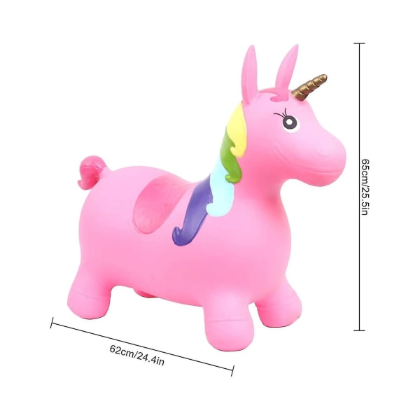 Nya uppblåsbara leksaksvalvhästar Barnartiklar Förtjockade kreativa fästen Pink