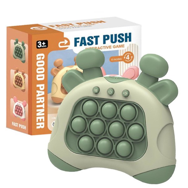 Fast Push Boble Spill Leke Med Lys, Barn Voksne Angstlindring Håndholdt Elektronisk Leke, Morsomt Multiplayer Party Familiespill Green