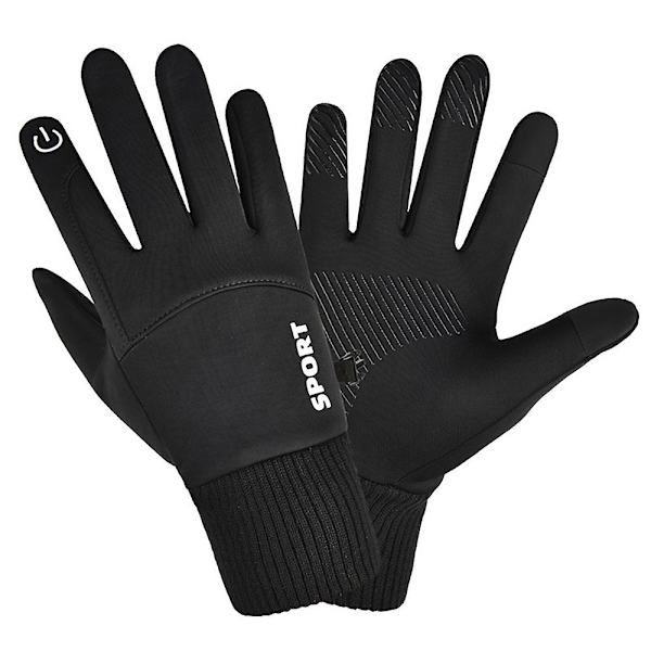 Vinter Varme Ski Handsker Unisex Liners Termiske Vandtætte Touch Screen Black M