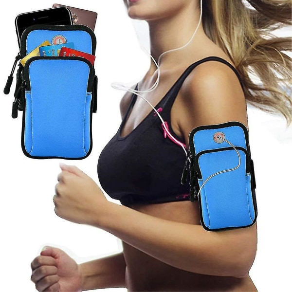 Universal Löpararmband, Arm Mobilhållare Sportarmband för löpning, fitness och gympass Blue
