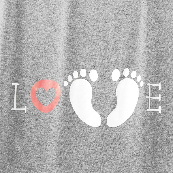Graviditet Ärmlös Stretch Tryck Mjuka Toppar Pyjamas Hemmakläder Gravida Kvinnor Casual Plus Size Lång T-shirt Tanktoppar Loungewear Grey XL