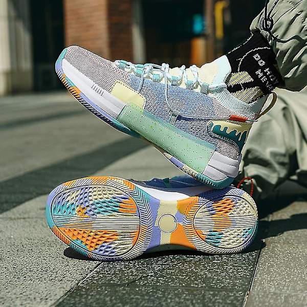 Herr Basketbollskor Mode Löparskor Andningsbara Sneakers 3c805 44