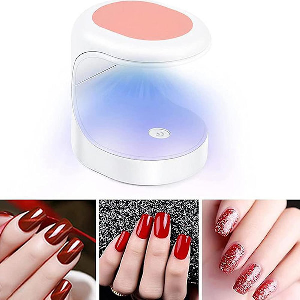 Mini Nagel Torkare Enkel Finger UV LED Lampa För Naglar USB Portabel Hemmabruk Pink