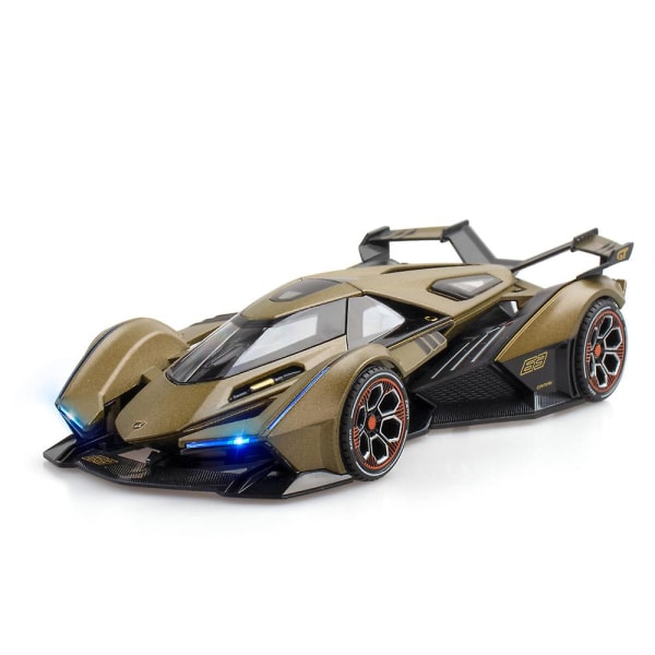1: 22 Lamborghini V12 Gt Simulering Legering Sportbil Modell Dekoration Green
